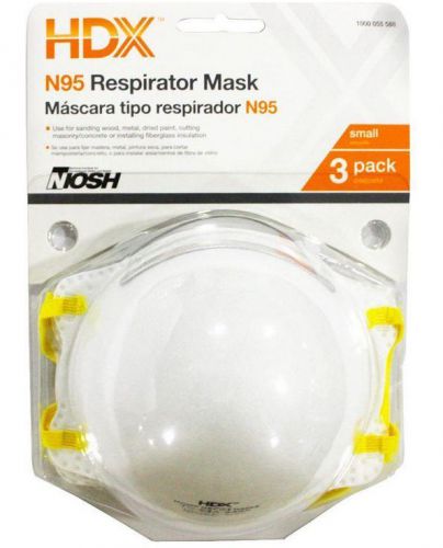 N95 Disposable Respirator Small Blister (3-Pack) paint weld sand face mask dust