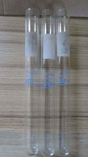 TEST TUBES LARGE 6 INCH LONG  X3 BY VOLAC