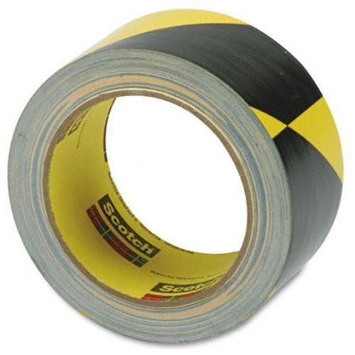 3m Scotch Diagonal Stripe Safety Tape - 2&#034; Width X 36 Yd Length - Vinyl - 1 Roll
