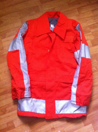 INDURA Safety ORANGE Reflective Coat By Westex Inc. NWOT Med. Heavy