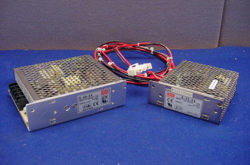 2 MEAN WELL BRAND DC POWER SUPPLIES - S-40-24, AND S-25-24 - GENTLY USED