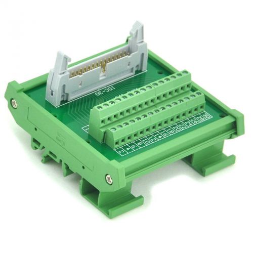 IDC-30 DIN Rail Mounted Interface Module, Breakout Board, Terminal Block.