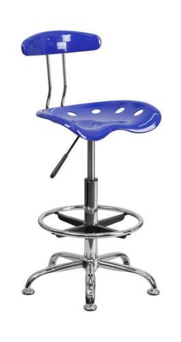 Drafting Stool with Tractor Seat in Blue [ID 3107447]