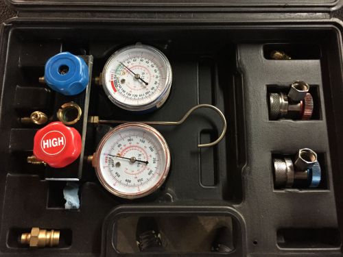 HVAC A/C Refrigeration Kit - Manifold Gauge Set R134A