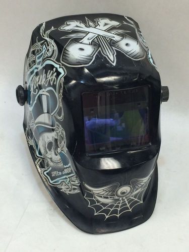 Miller Lucky&#039;s Speed Shop Helmet W / ADF- 600 Auto Darkening Filter