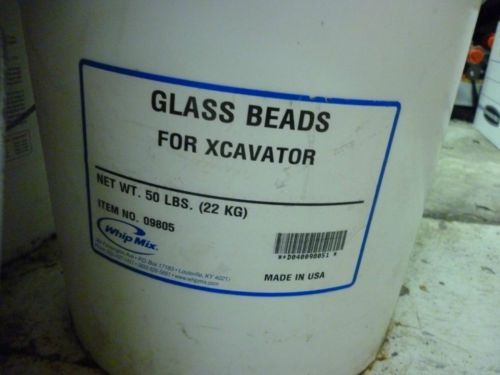 GLASS BEADS FOR XCAVATOR SAND BLASTER 50# PAIL WHIP MIX 09805