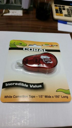 Lot of 20 Coral Brand White Out Style Dispenser Correction Tape 1/5&#034;W x 195&#034;L