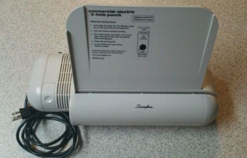 Swingline Commercial Electric 3 Hole Punch Model 535 with Paper Guide