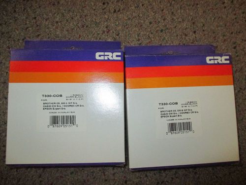 GRC T330-COB Correctable Black Ribbon in original box (compatible) Lot of 2 NEW!