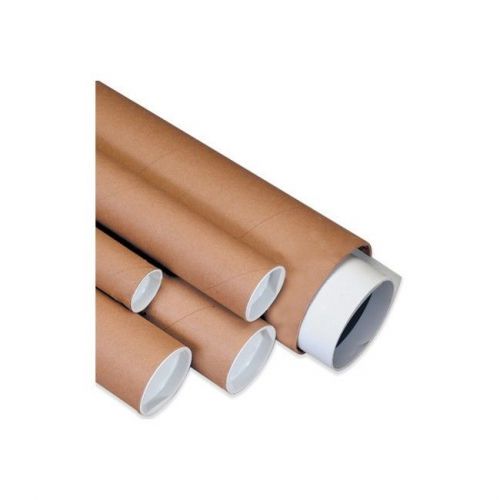 &#034;Heavy-Duty Mailing Tubes with Caps, 3&#034;&#034;x48&#034;&#034;, Kraft, 24/Case&#034;