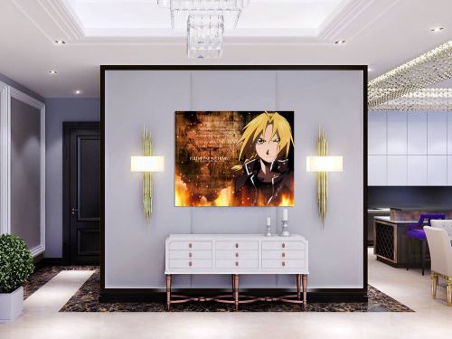 Anime,Canvas Print ,Wall Art,HD,Decal,Fullmetal Alchemist,Banner