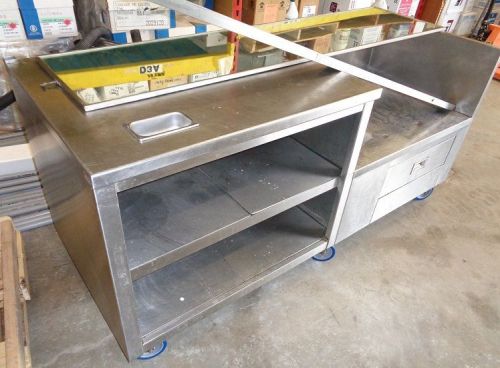 Demonstration (demo) table used in culinary, stainless steel - local pickup only for sale