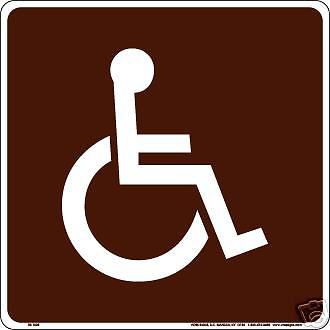 Handicapped bathroom wheelchair accessible aluminum sign for sale