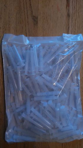 (100) National Scientific Company 3mL Luer-Slip Tip Disposable Syringes, S7510-3