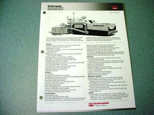 Cedarapids Grayhound CR561 Steel Track Paver Brochure