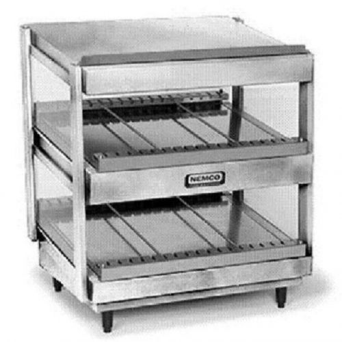 Nemco 24&#034; slanted dual shelf heated merchandiser warmer stainless steel 6480-24s for sale