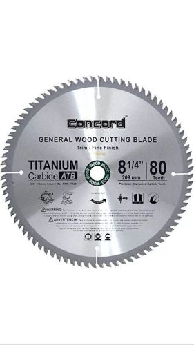 Concord blades wcb0825t080hp 8-1/4-inch 80 teeth tct general purpose hard &amp; new for sale