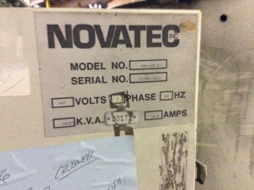 Novatec Dryer, model#POD-400-S, 19.57kva, 460v, 30 day warranty