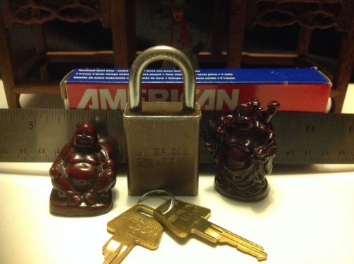 1 AMERICAN A1105MKNRBRN PADLOCK (Key Trap) lock must be locked to remove key