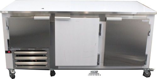 Coolman Commercial 2-1/2 Door Low Boy Worktop Refrigerator 72&#034;