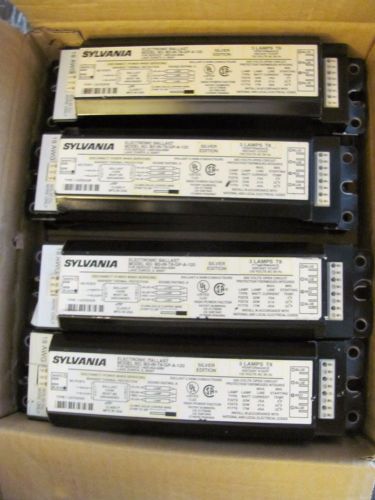 8 sylvania electronic ballast model no. m3-in-t8-120 3 lamps t8 120v silver ed. for sale