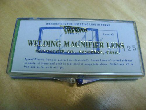 Vintage 1.25 magnifier welding helmet cheater lens thermo with box for sale