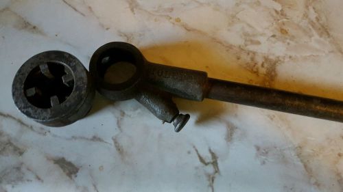 RIGID DIES LOT WITH TOLEDO PIPE THREADER RATCHET HEAD WRENCH old