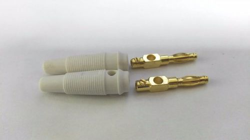 10pcs new Gold plated 4MM Banana Plug Screw connector test
