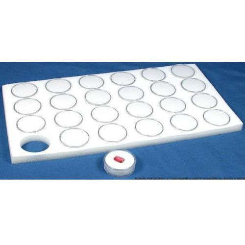 24 Gem Jar White Foam Tray Insert