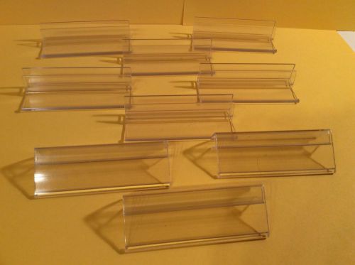 HUGE LOT!~325 Plastic Clips for Glass Shelves~Sign Holders~1&#034; x 3&#034;~Lot #15