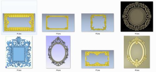 stl files frame mirror for cnc router