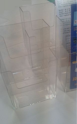 11 ea of clear acrylic display case for rack cards - 4.5&#034; x 3.5&#034; x 7&#034;, 2 layers