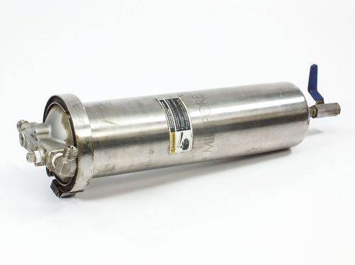 Millipore stainless steel in-line filter housing with 3/8&#034; npt ports for sale