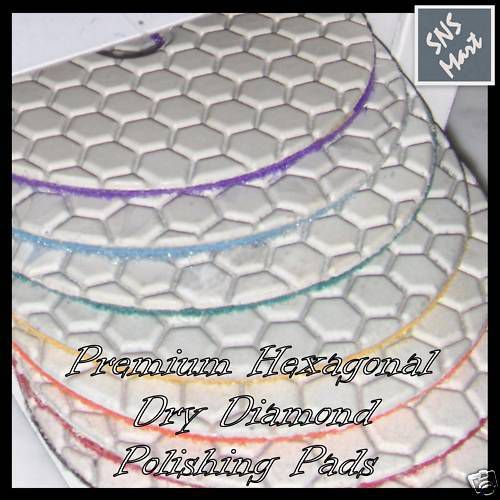 Stadea 4&#034; diamond polishing pads dry set for granite marble tile stone polishing for sale