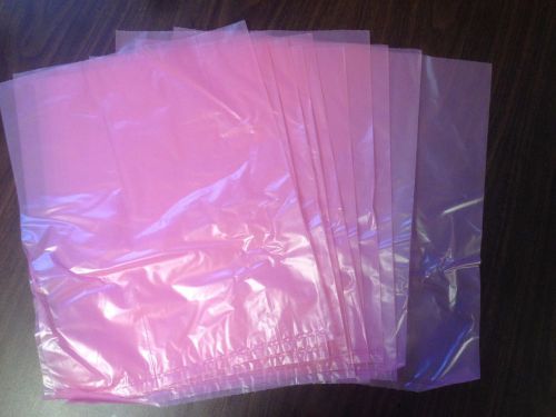 50x Anti-static Bags 12&#034; x 15&#034; 2 Mils Pink Poly Bag Motherboard Computer LCD