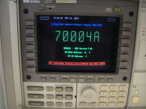 Hewlett Packard 70004A and HP70310A Spectrum Analyzer and HP70000 System