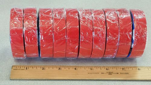( 10 Pack ) B17 35 Red Vinyl Electrical tape  3/4&#034; x 66FT (22yds)