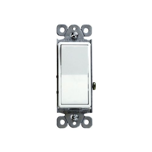 5pc decorator 15a switches 3-way rocker switch ac light swtich white for sale