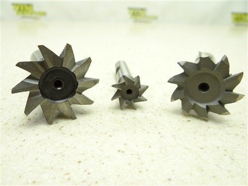 LOT OF 3 HSS DOVETAIL CUTTERS 3/4&#034;-60° TO 1-3/8-60° PKD USA
