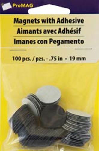Bulk Buy: Magnum Magnetics ProMag Round Magnets .75&#039; 100/Pkg (3-Pack)
