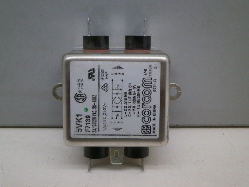 Corcom 5VK1 F7139 RFI Power Line EMI Filter 5A 120/250V AC Quick Connect