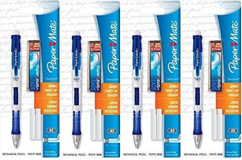 Paper Mate Clear Tip 0.7mm Mechanical Pencil Starter Set, Colors May Vary (Pack