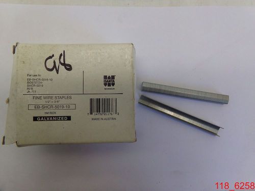 Qty=5,000 isanta eb-shcr-5019-10 fine wire staples 1/2&#034; x 3/8&#034; galvanized for sale