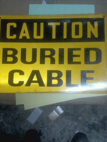 NEW T&amp;B   BP-0191 SIGNS CAUTION BURIED CABLE - * LOT of 5 *