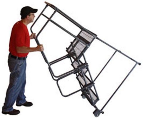 Ballymore Tough Straddle Base Tilt and Roll Ladder - 6 Step, 26 x 56 inch