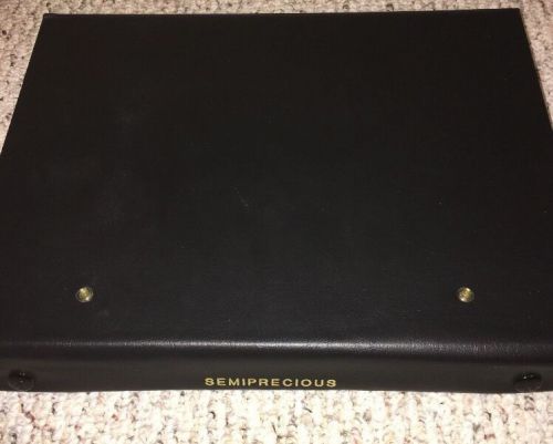 Jewelry Gemstone Showcase Display Case Portable Box Black Sales Jeweler