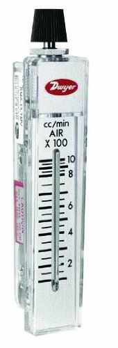 Dwyer rate-master series rm flowmeter, 2&#034; scale, range 100-1000 cc/min air with for sale