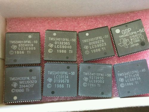 LOT of 8 Tms34010 TEXAS INSTRUMENTS TMS34010FNL-50 Integrated Circuit