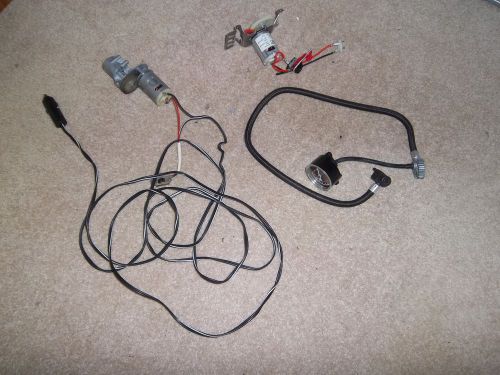 Lot of 2 Small Electric Motors with Off/On Switch, Air Pressure Gauge