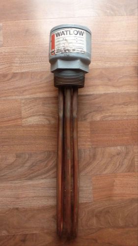 Watlow screw plug immersion heater, 480v, 3kw, 3ph, 7-39-78-39   *new old stock* for sale